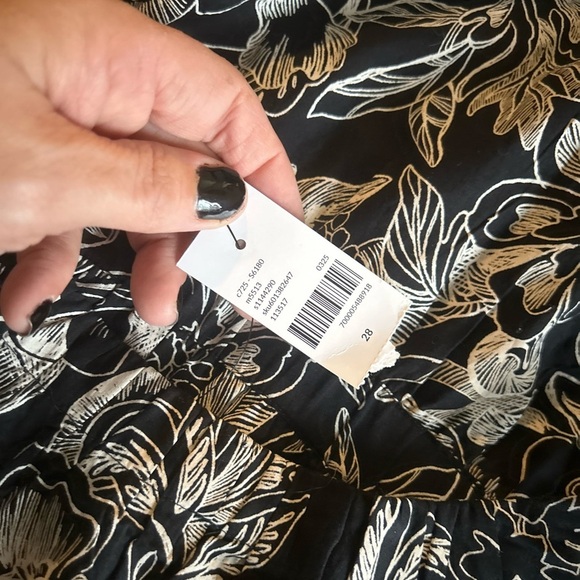 NWT Lane Bryant Black Shirred Scoop-Neck Tiered Maxi Dress Size 28 plus size - Picture 11 of 13